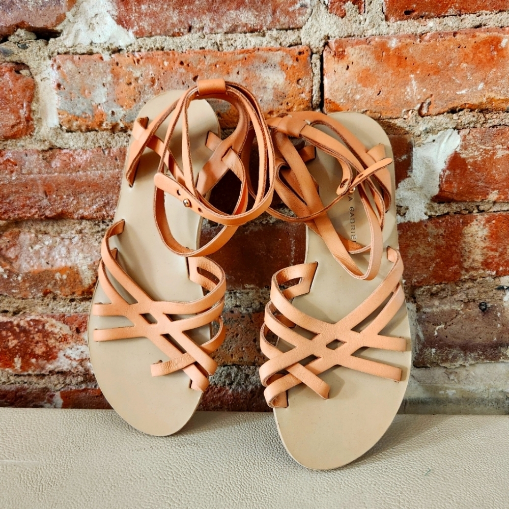 REAL leather Valia Gabriel criss-cross sandals from Anthropologie